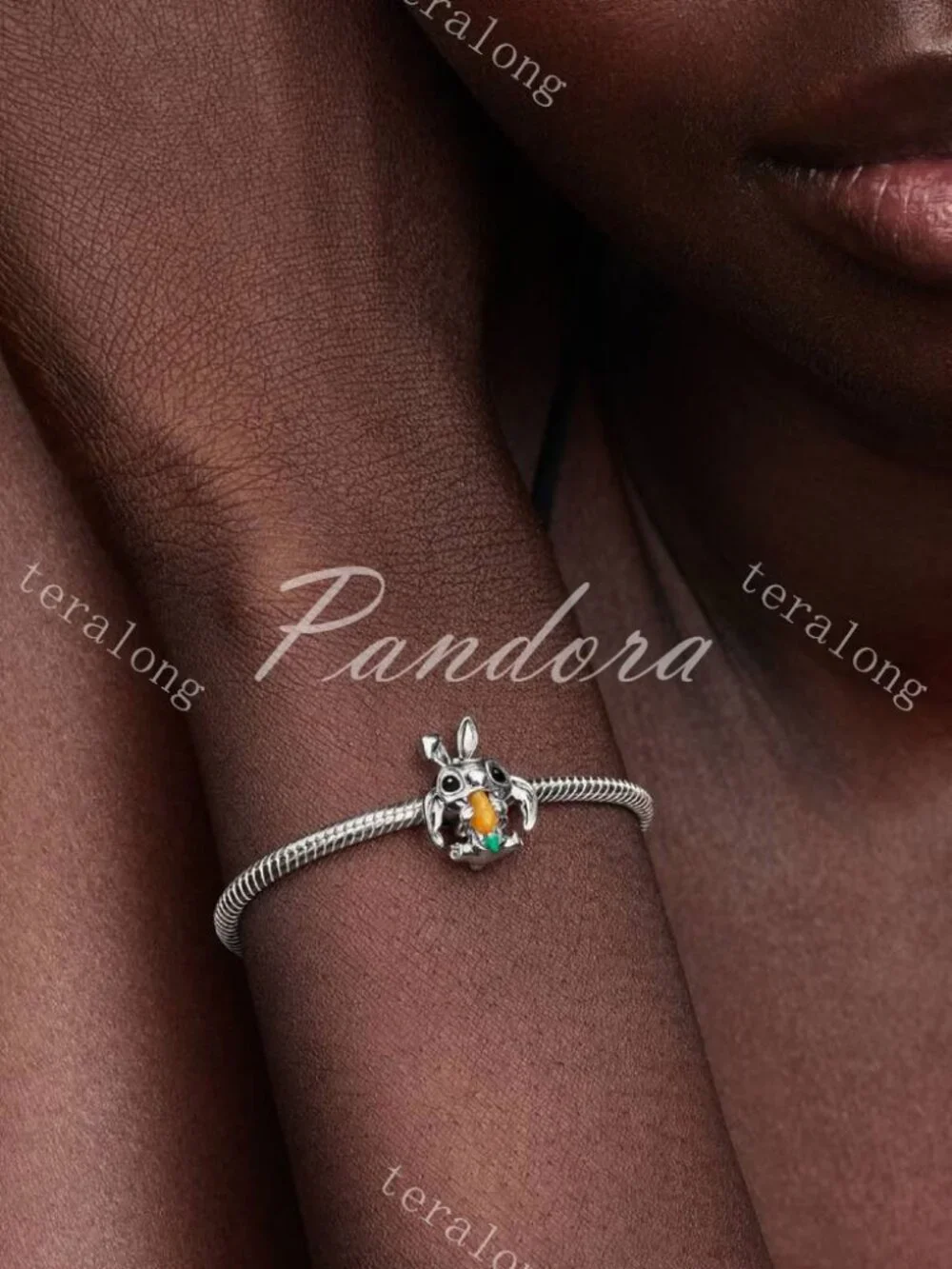 Pandora Disney Stitch Easter Bunny Charm